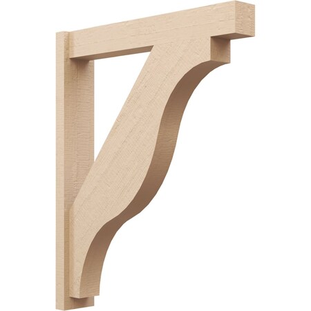 Ekena Millwork 6-in W x 34-in D x 42-in H Funston Block Rough Cedar Woodgrain TimberThane Outlooker, Primed Tan OUTUR060X34X42FST44RCPR